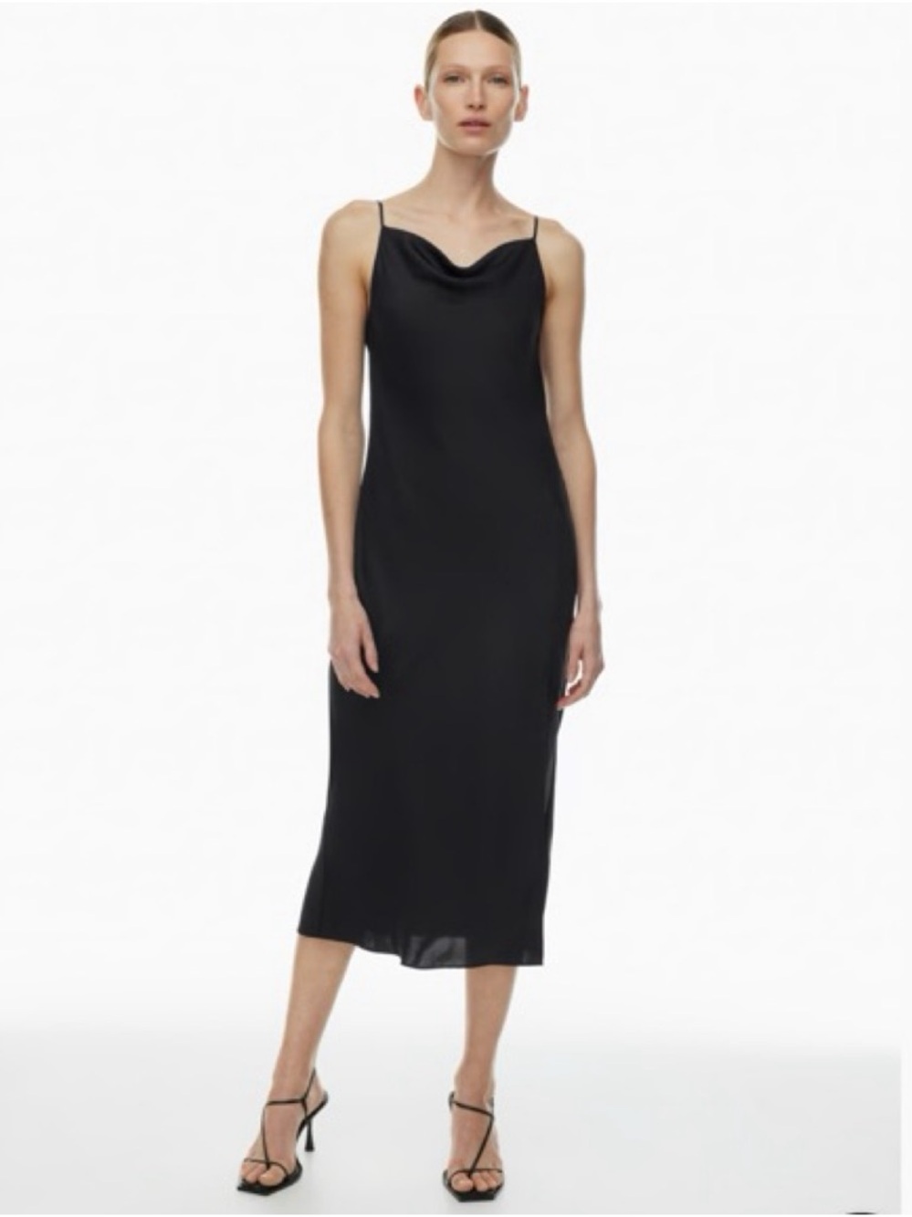 Aritzia Babaton Fonda Satin Dress XXS Black